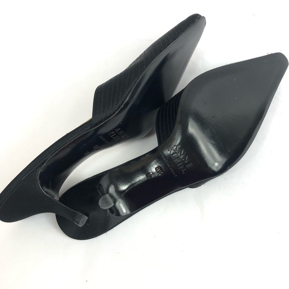 Anne Klein Women’s Black Pointed Toe Slide Mules - Picture 6 of 8